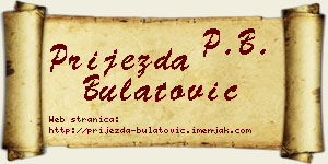 Prijezda Bulatović vizit kartica
